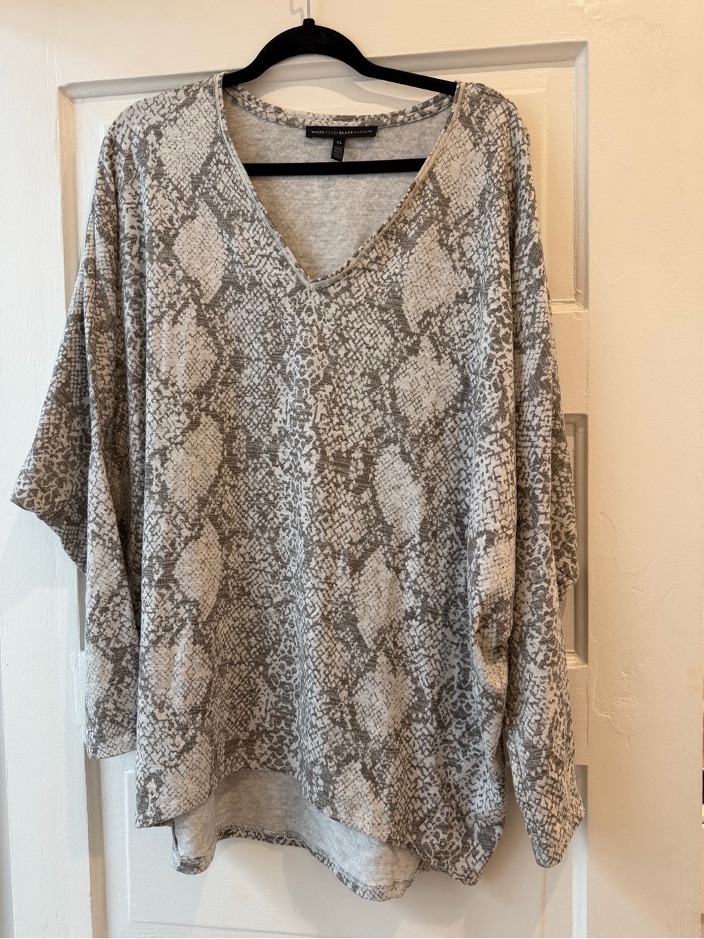 White House Black Market Heather Gray Crewneck Sweater